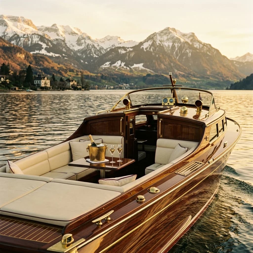 Privatboot mit Apero am See