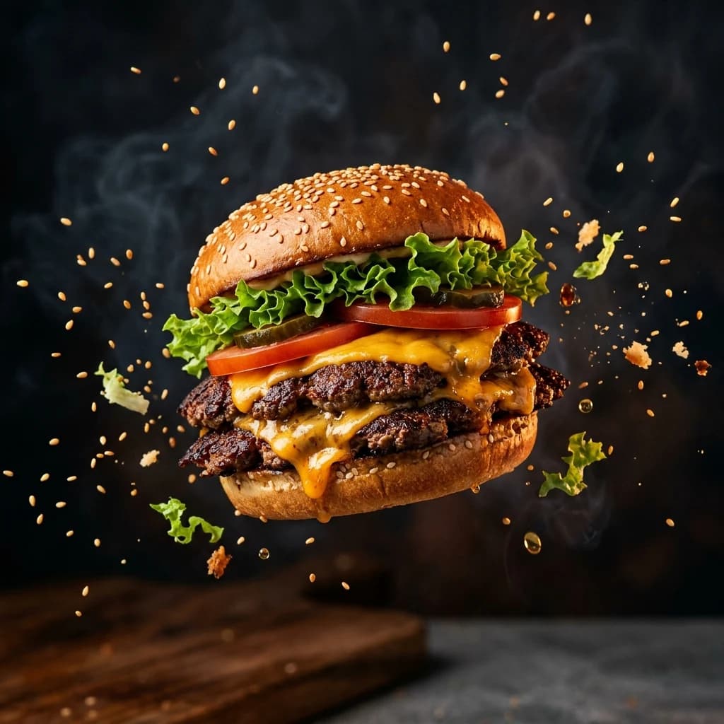 Smash Burger mit Cheddar